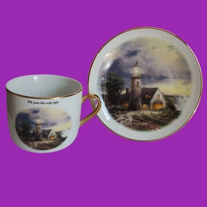 Thomas Kinkade set of cup & saucer